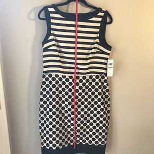 Black and beige dress